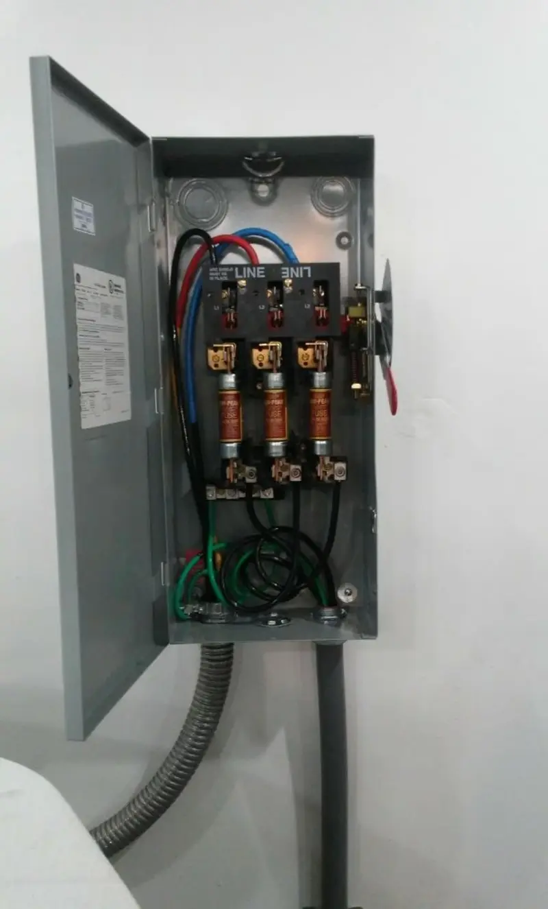 Three-phase disconnect switch installed for Electrical Wiring & Rewiring in Conewango